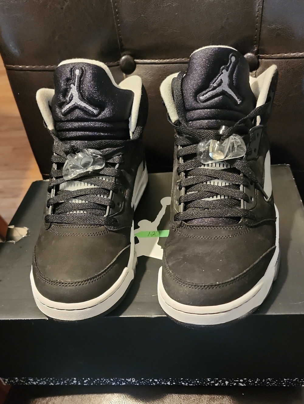 Jordan Black and White High-Top Sneakers